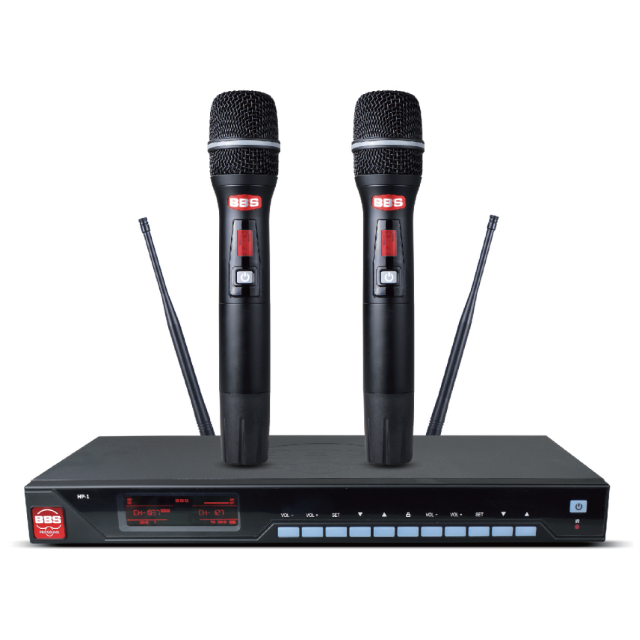 BBS娛樂話筒 HP-1 一拖二無線話筒 無線麥克風 真分集話筒 舞台演出會議婚慶主持